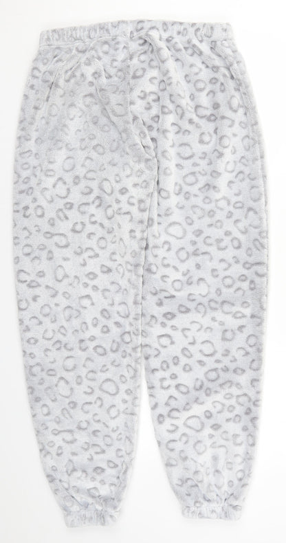 B&M Womens Grey Animal Print  Trousers  Size 16 L28 in - Pyjama Pants