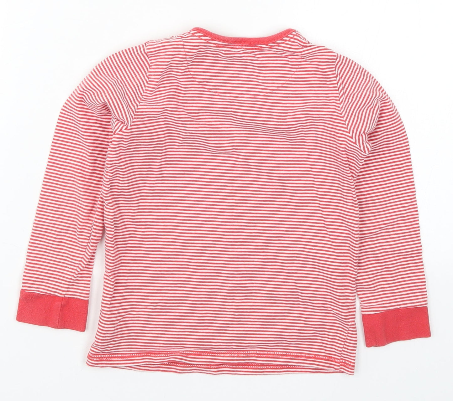 Mothercare Girls Red Striped  Basic T-Shirt Size 5-6 Years  - Follow Your Dreams
