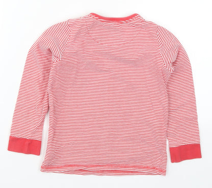 Mothercare Girls Red Striped  Basic T-Shirt Size 5-6 Years  - Follow Your Dreams