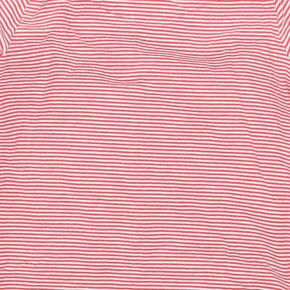 Mothercare Girls Red Striped  Basic T-Shirt Size 5-6 Years  - Follow Your Dreams