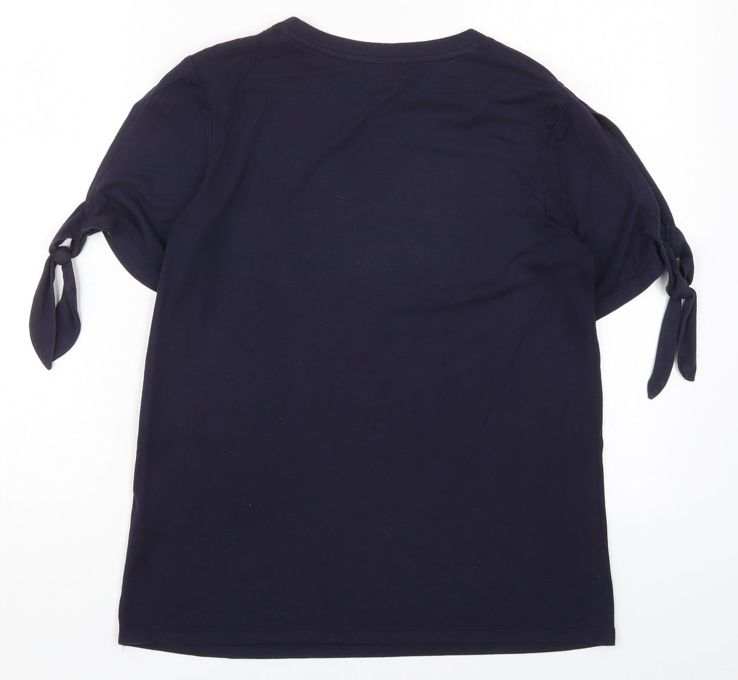 Womens UK Size 10 Warehouse Blue Basic T-Shirt