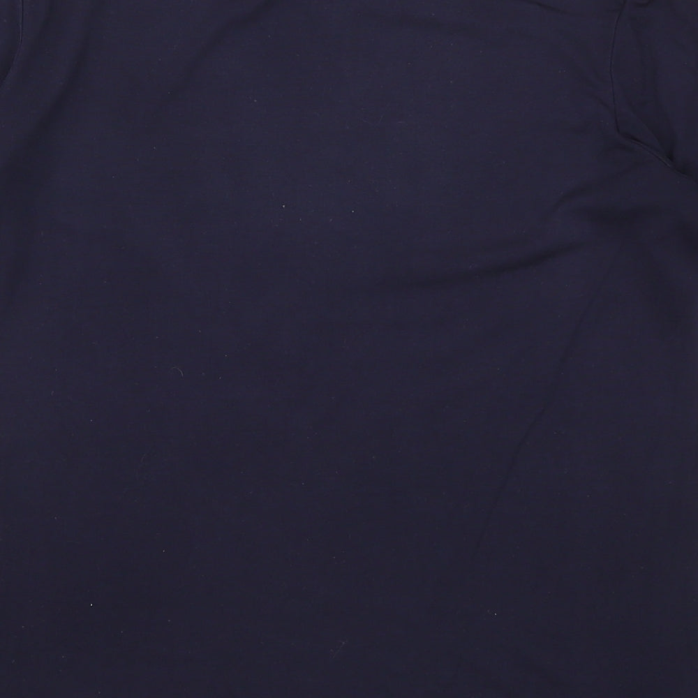 Womens UK Size 10 Warehouse Blue Basic T-Shirt
