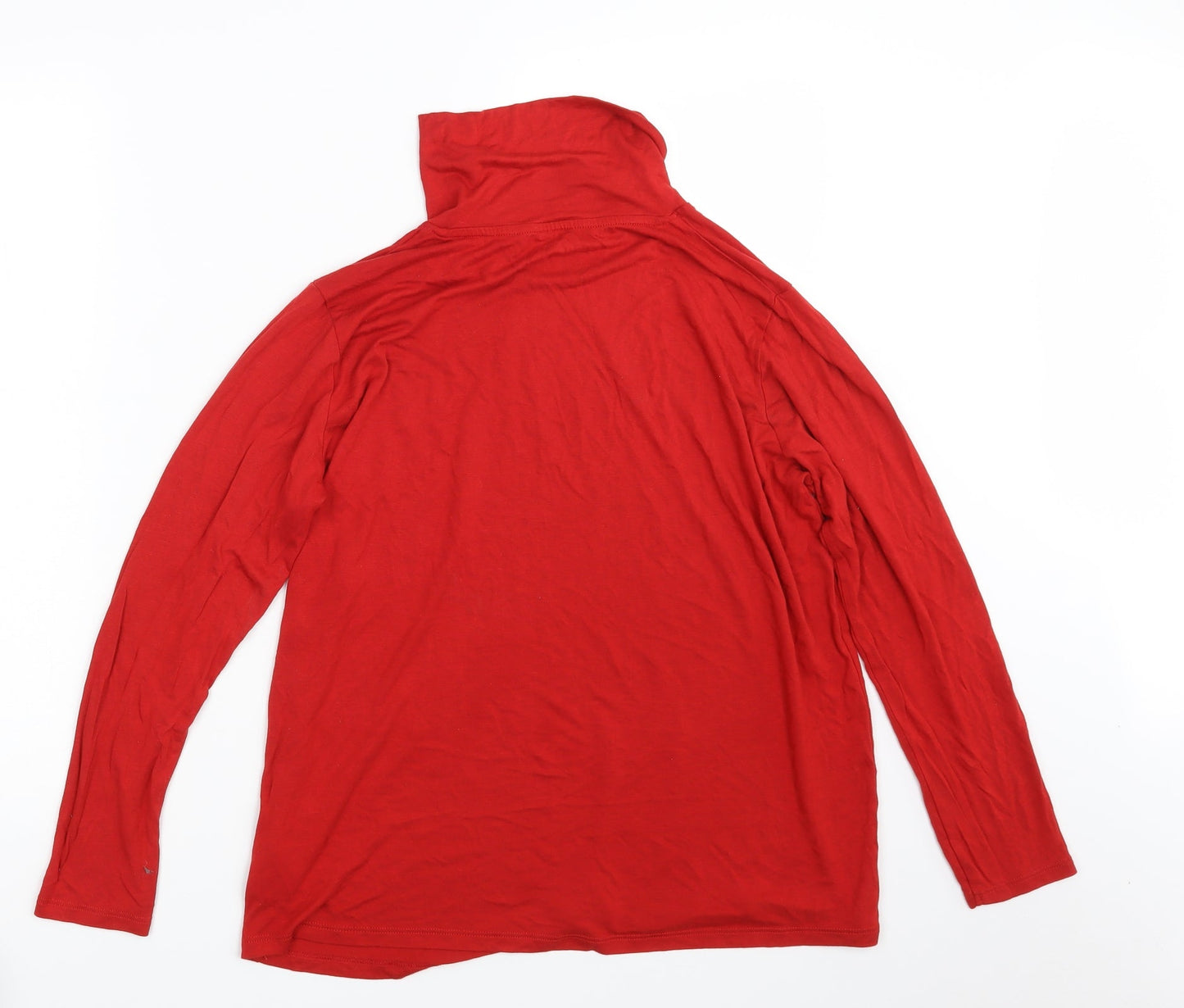 Womens UK Size 14 M&S Red Basic T-Shirt