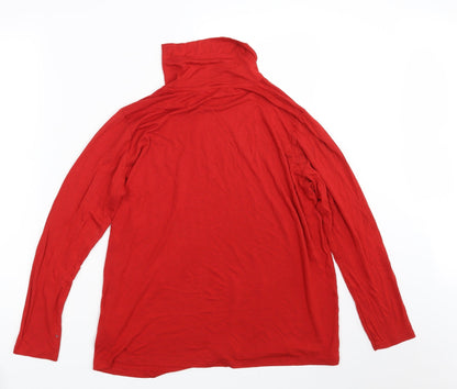 Womens UK Size 14 M&S Red Basic T-Shirt