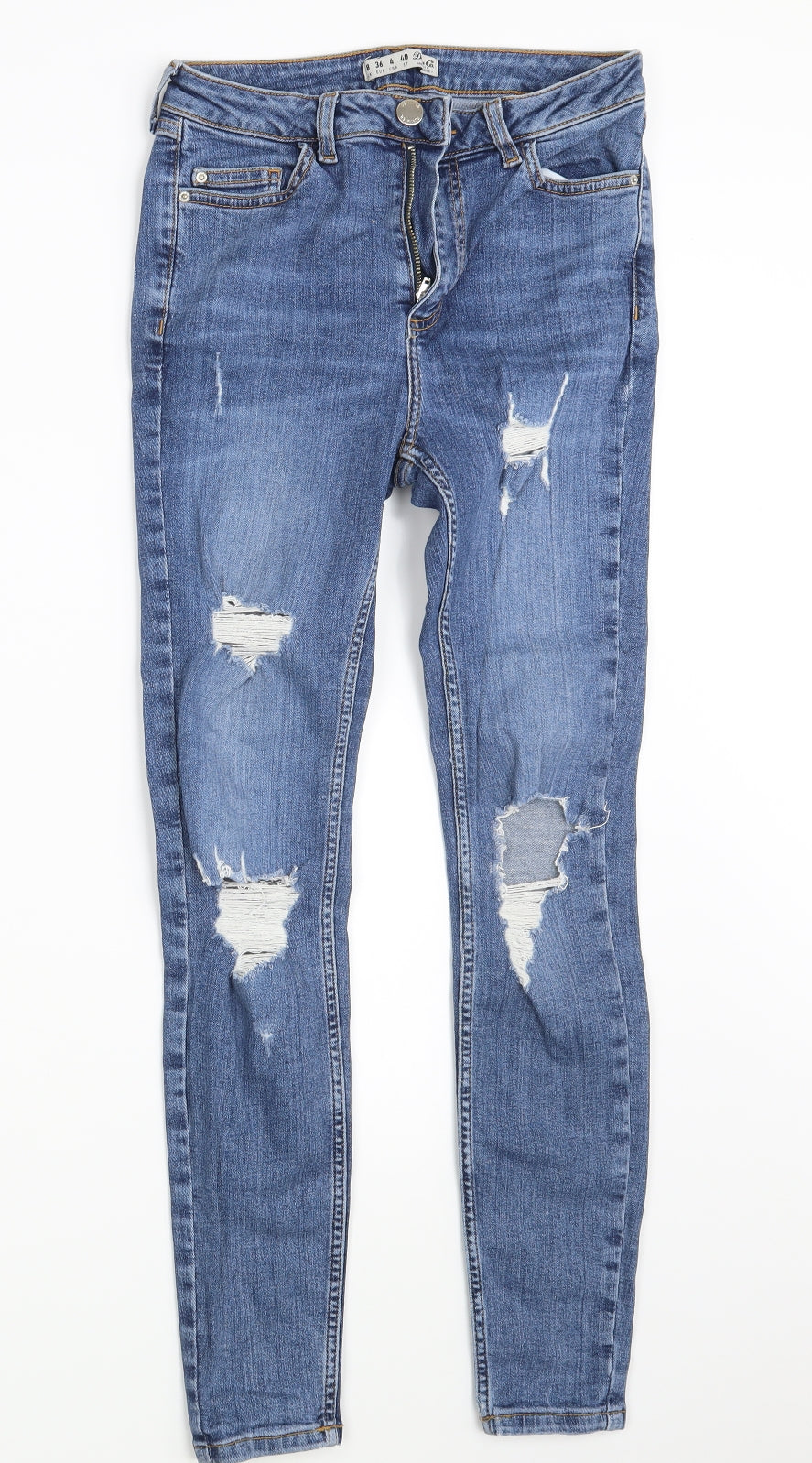 Denim Co.  Womens Blue  Denim Skinny Jeans Size 8 L27 in