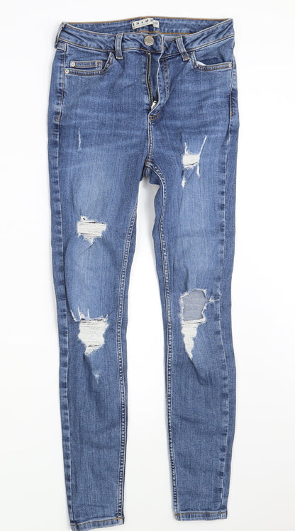 Denim Co.  Womens Blue  Denim Skinny Jeans Size 8 L27 in