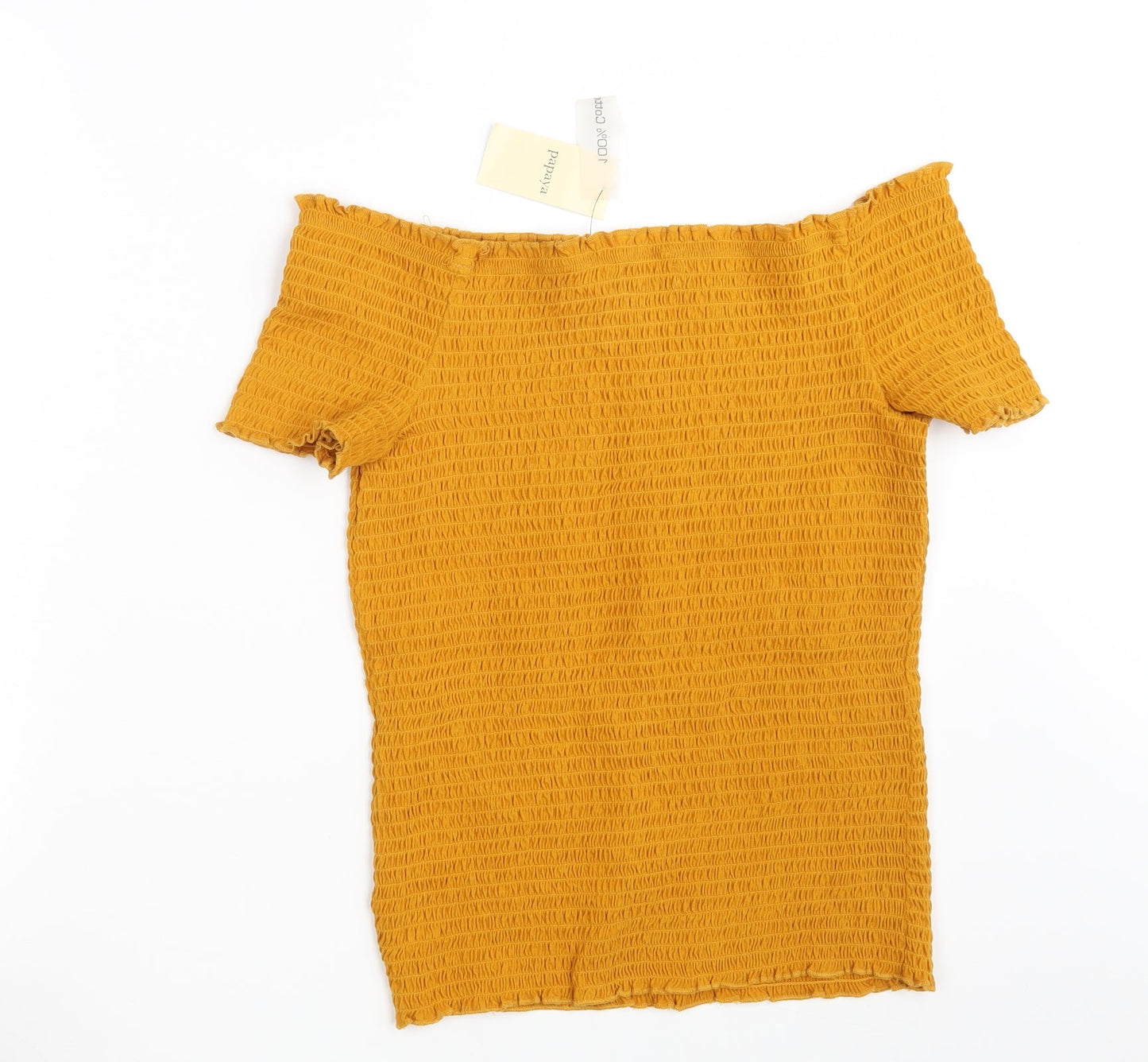 Papaya Womens Yellow   Basic Blouse Size 14