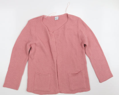 Womens UK Size XL MITZY Pink Wrap Jumper
