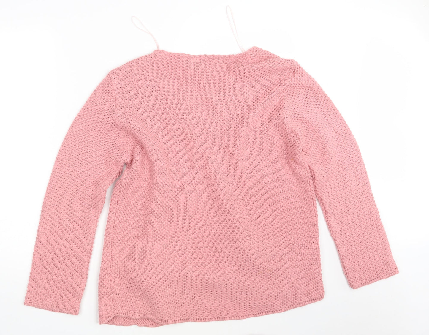 Womens UK Size XL MITZY Pink Wrap Jumper