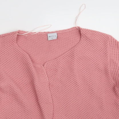 Womens UK Size XL MITZY Pink Wrap Jumper