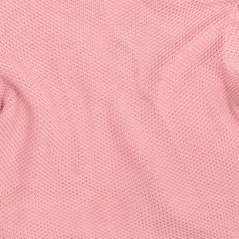 Womens UK Size XL MITZY Pink Wrap Jumper