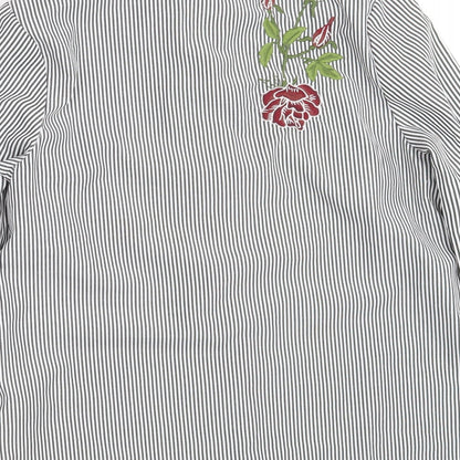 Womens UK Size 8 New Look White Basic Button-Up