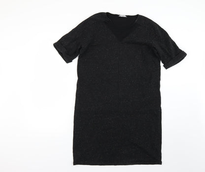 Marks and Spencer Womens Black Polka Dot  Jumper Dress  Size 14