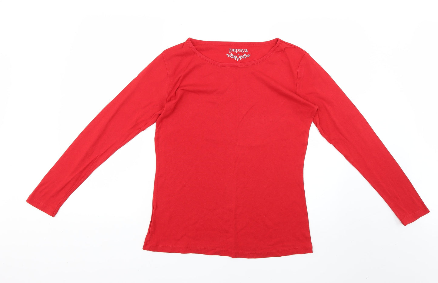 Papaya Womens Red   Basic T-Shirt Size 14