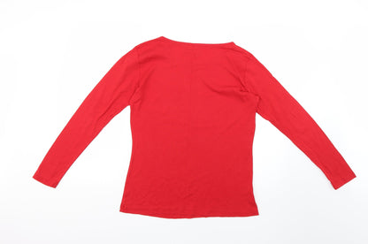 Papaya Womens Red   Basic T-Shirt Size 14