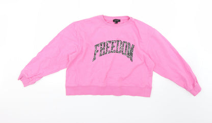 New Look Womens Pink   Pullover Jumper Size S