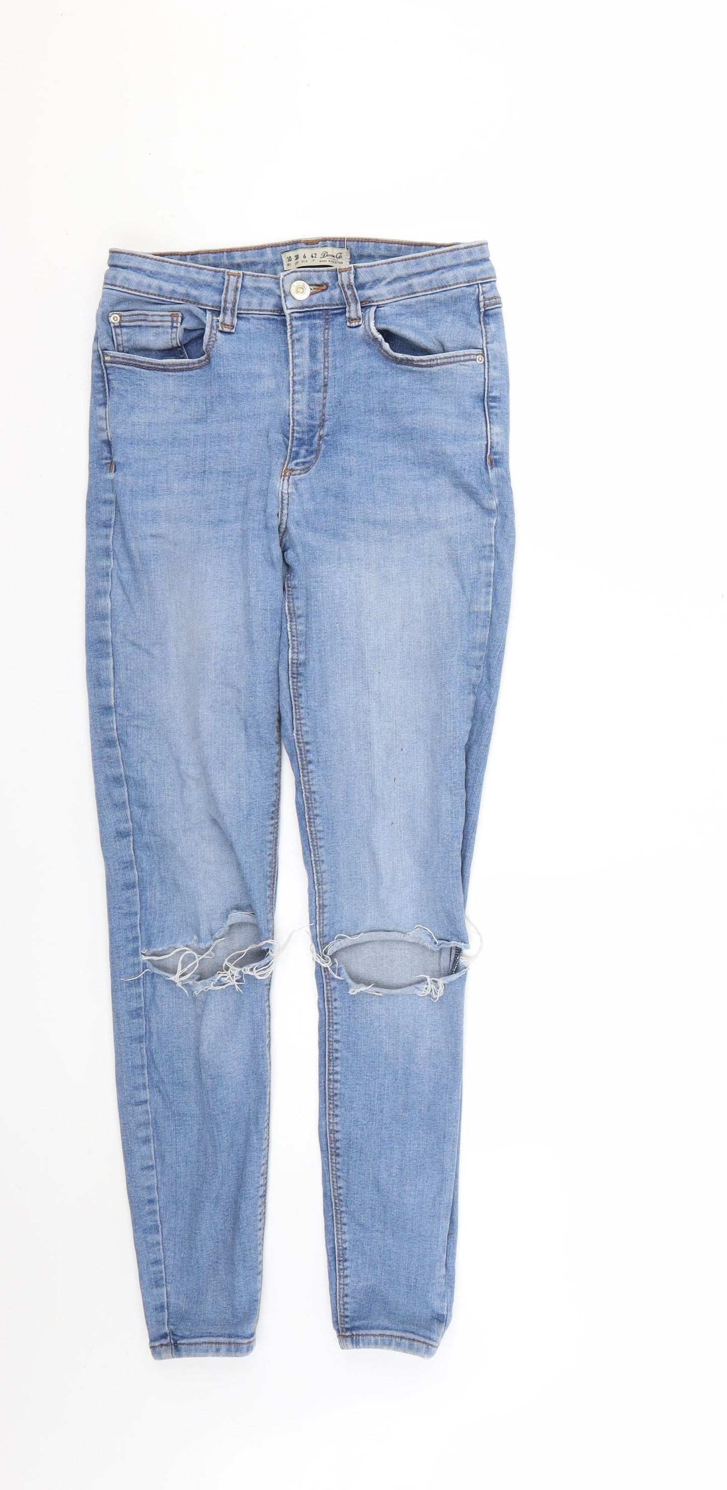 Denim & Co. Womens Blue   Skinny Jeans Size 10 L26 in