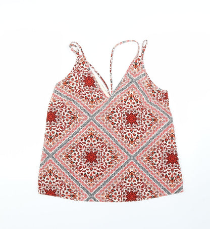 Primark Womens Multicoloured Geometric  Basic Blouse Size 12