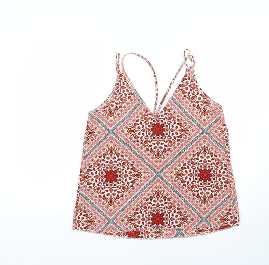 Primark Womens Multicoloured Geometric  Basic Blouse Size 12