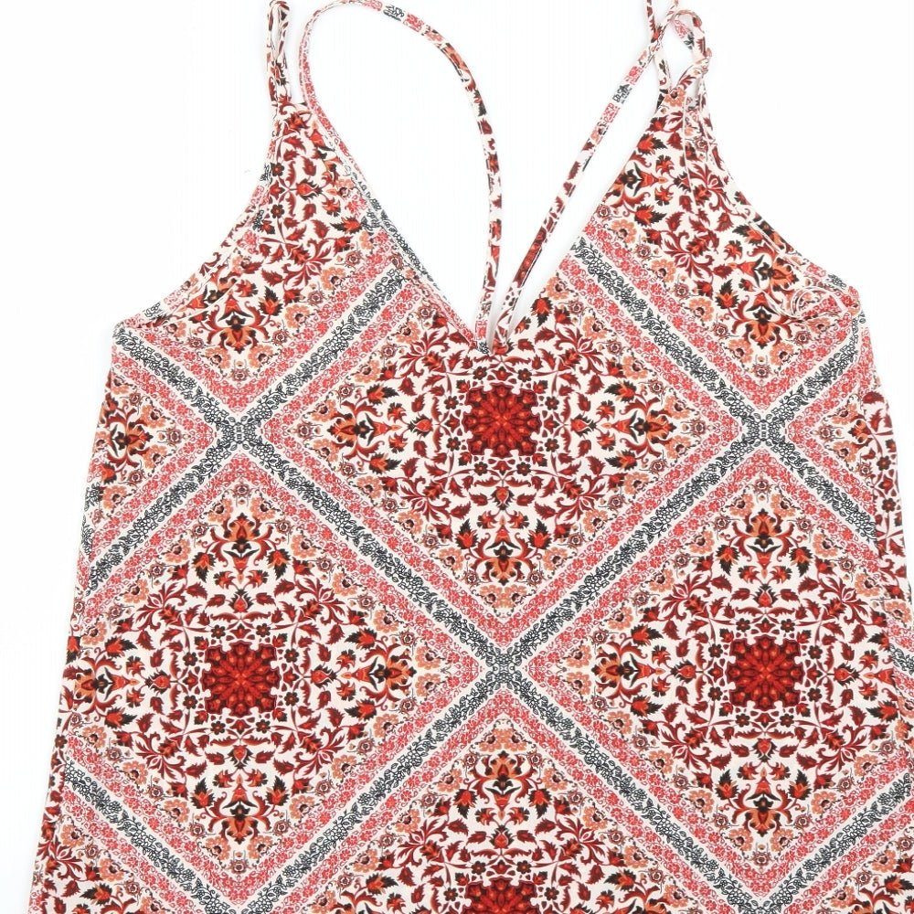 Primark Womens Multicoloured Geometric  Basic Blouse Size 12