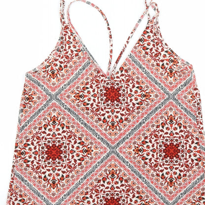 Primark Womens Multicoloured Geometric  Basic Blouse Size 12