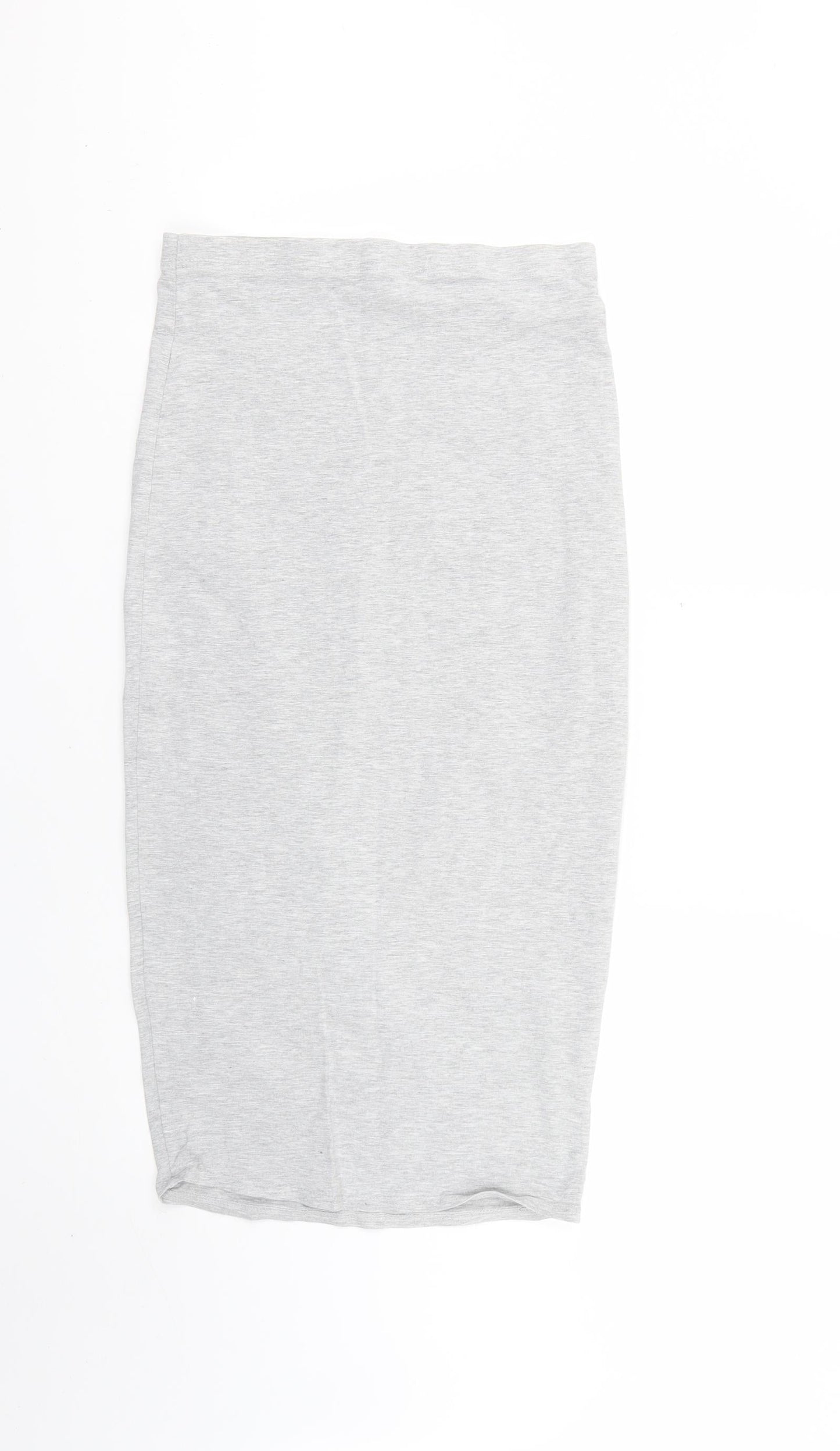 PRETTYLITTLETHING Womens Grey   Straight & Pencil Skirt Size 8
