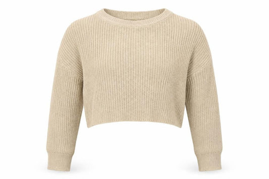 Front view of PRETTYLITTLETHING women’s brown jumper, size M