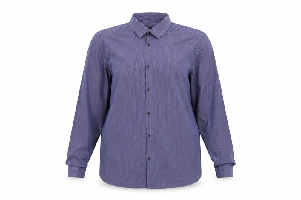 Womens UK Size 16 Cedar Wood State Blue Basic Button-Up