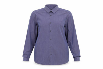 Womens UK Size 16 Cedar Wood State Blue Basic Button-Up