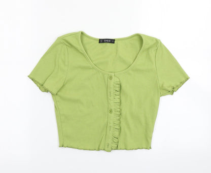 SheIn Womens Green  Knit Cardigan Jumper Size XS