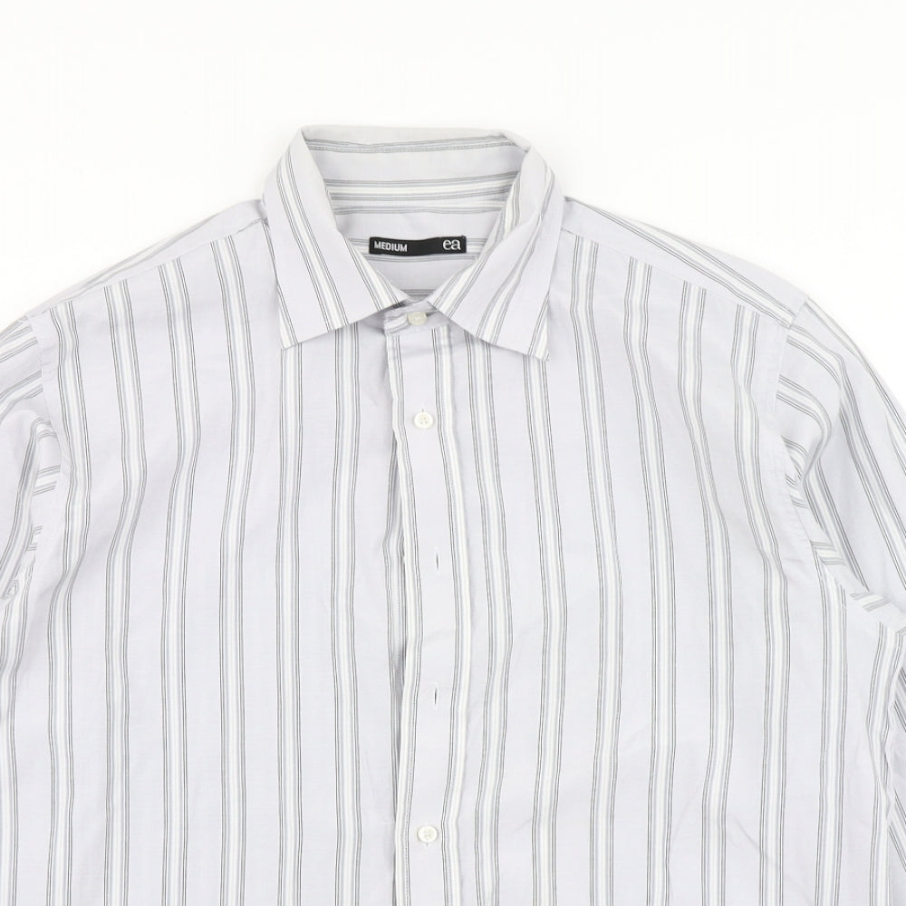 Mens UK Size M EA Blue  Button-Up Long Sleeve Casual Shirt
