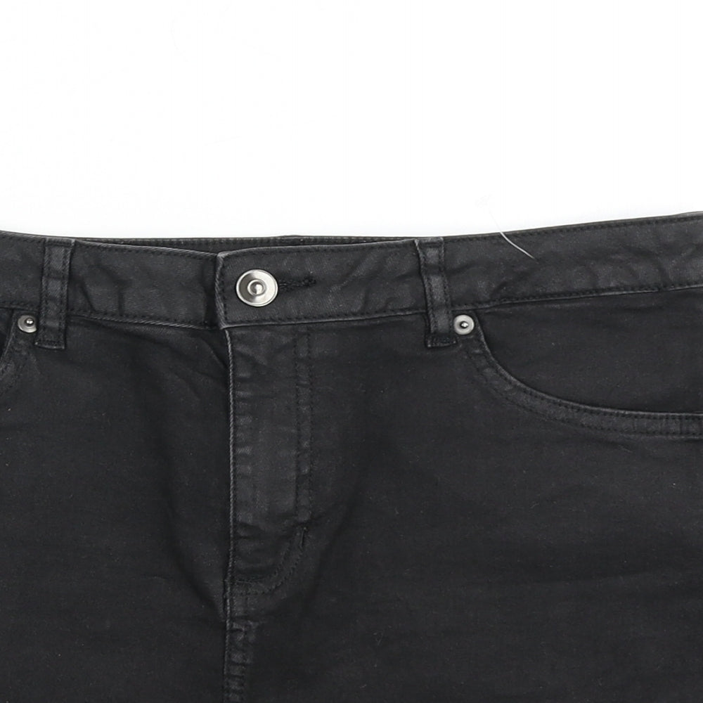 Divided Womens Black  Denim A-Line Skirt Size 10