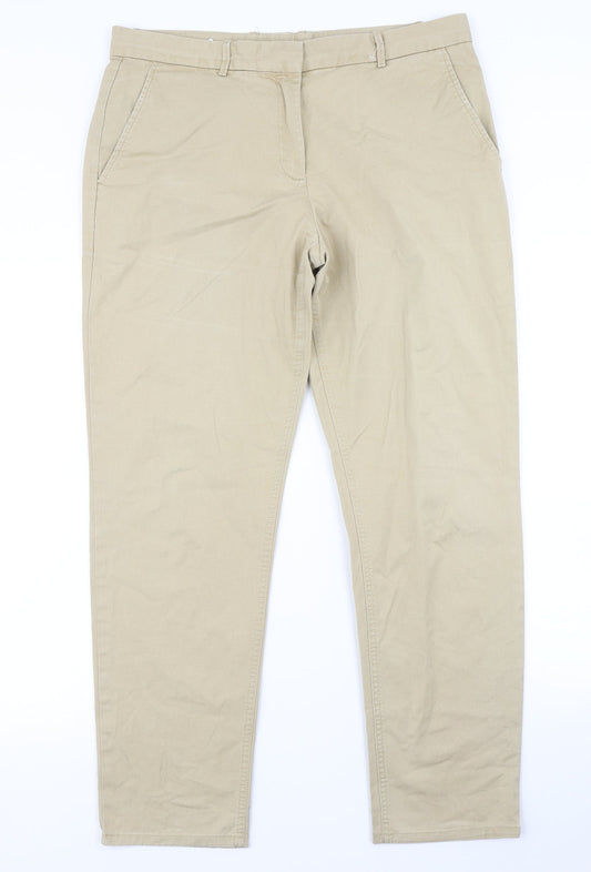 Womens UK Size 8 Gap Regular Fit Chino Brown Trousers