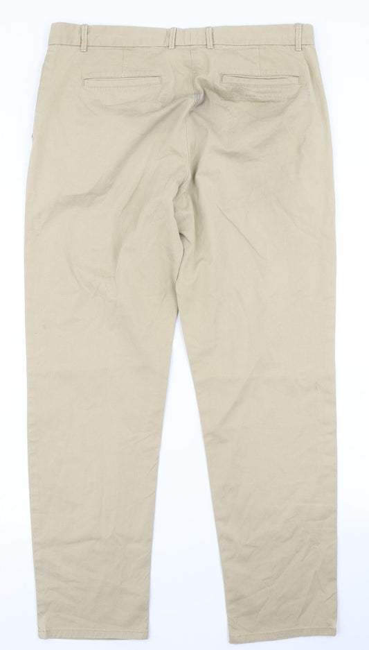 Womens UK Size 8 Gap Regular Fit Chino Brown Trousers