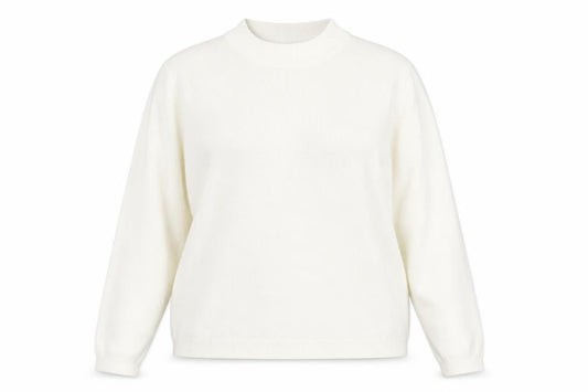 Front view of Originals women’s white knit jumper, size UK 16