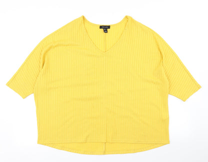 New Look Womens Yellow   Basic T-Shirt Size S
