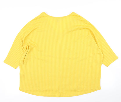 New Look Womens Yellow   Basic T-Shirt Size S