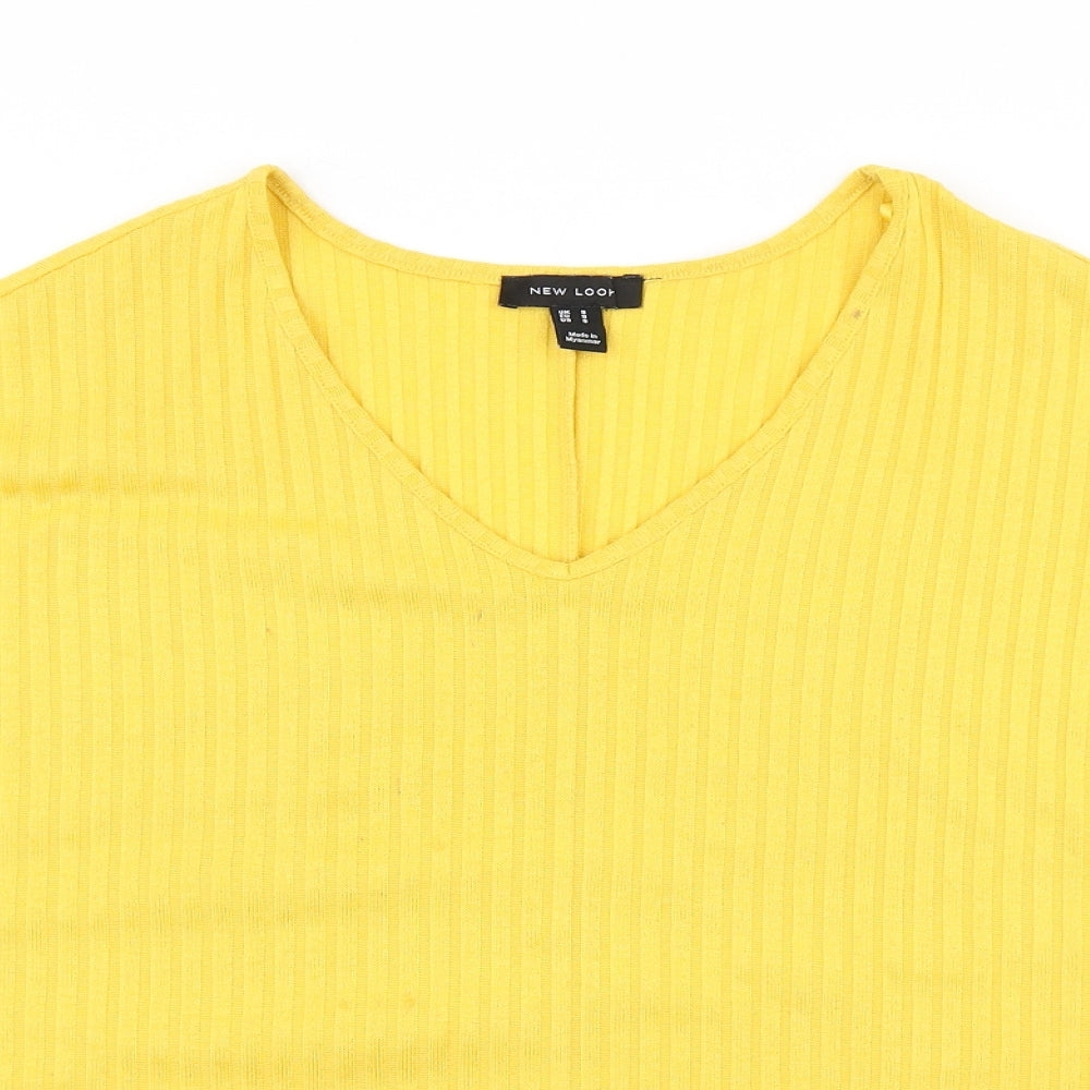 New Look Womens Yellow   Basic T-Shirt Size S