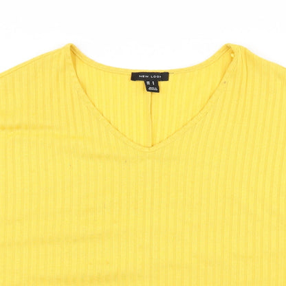 New Look Womens Yellow   Basic T-Shirt Size S