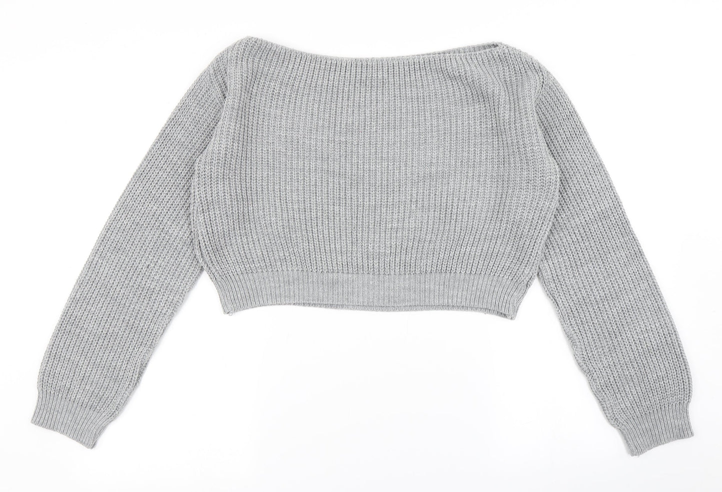 Womens UK Size S Missguided Grey Pullover Jumper