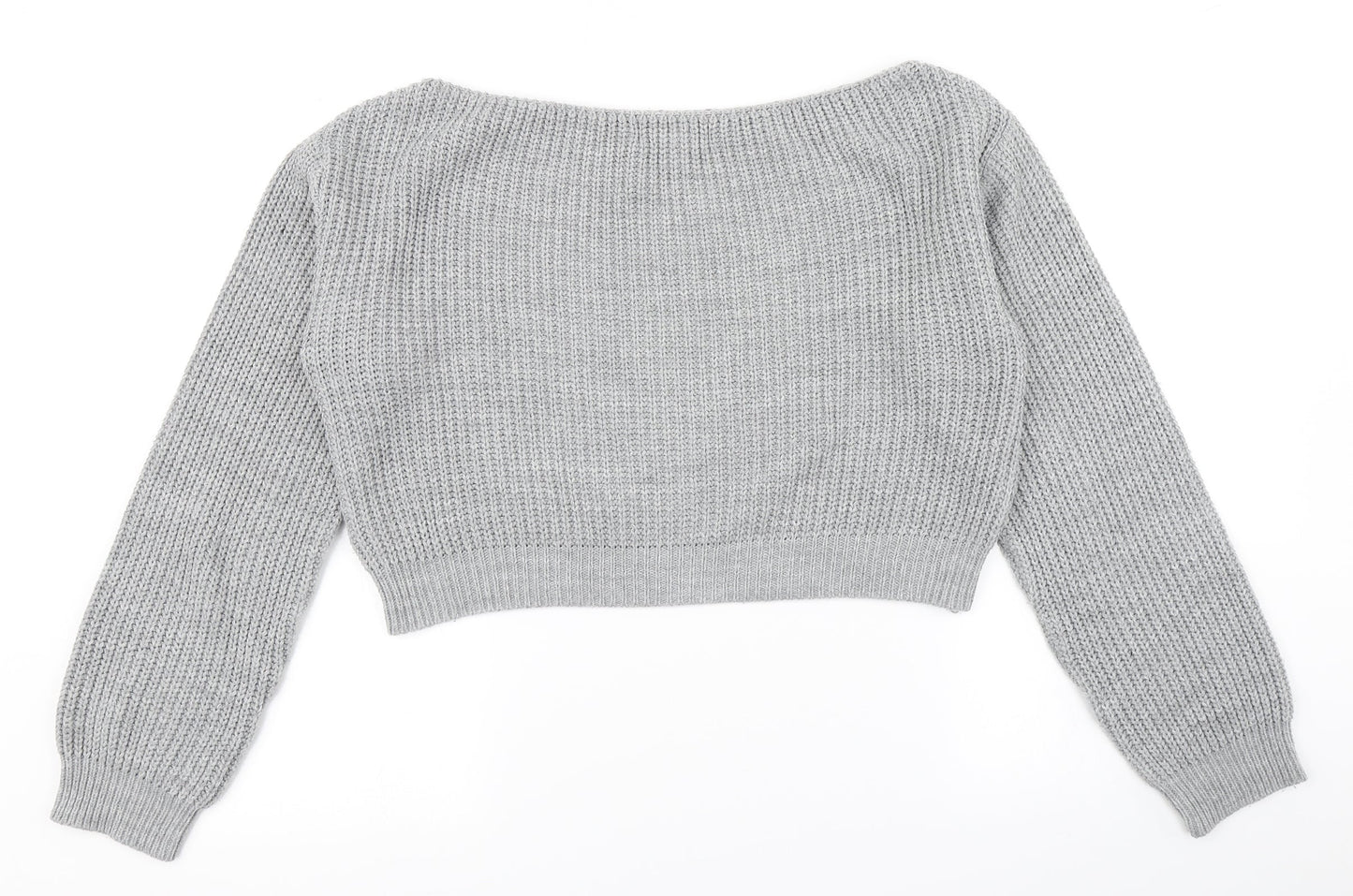 Womens UK Size S Missguided Grey Pullover Jumper