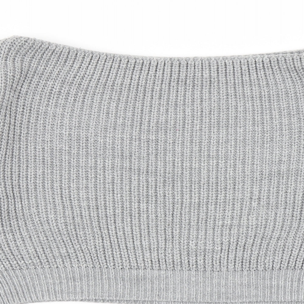 Womens UK Size S Missguided Grey Pullover Jumper