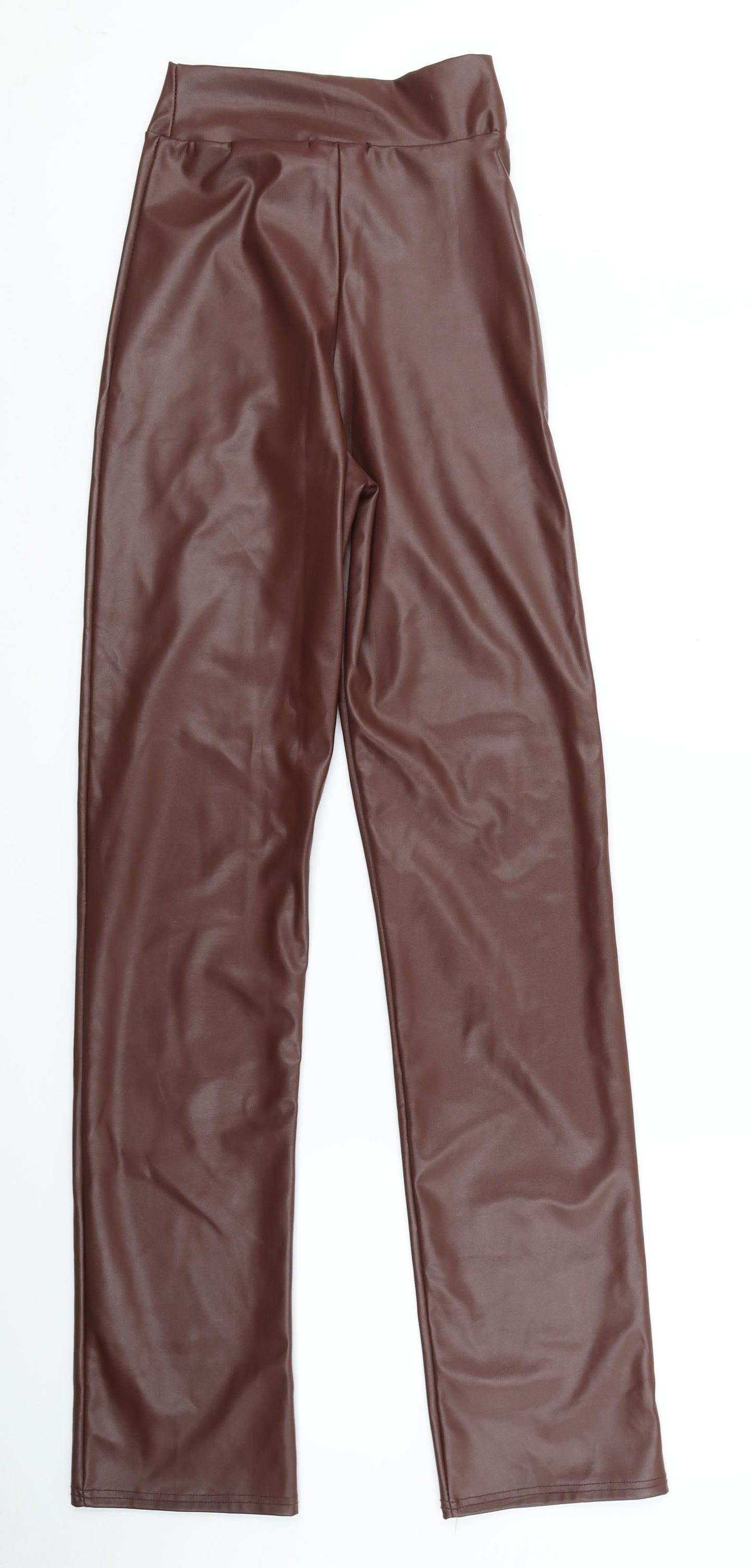 Womens UK Size 4 PRETTYLITTLETHING Regular Fit  Brown Trousers