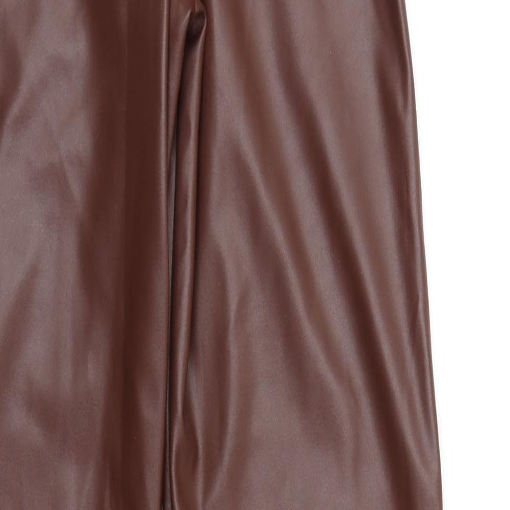 Womens UK Size 4 PRETTYLITTLETHING Regular Fit  Brown Trousers