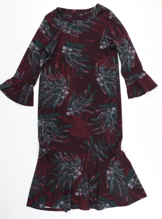 NEXT Womens Purple Floral  Mermaid  Size 8