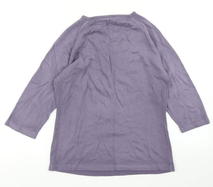 Dorothy Perkins Womens Purple  Knit Pullover Jumper Size 12