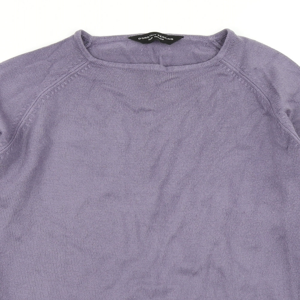 Dorothy Perkins Womens Purple  Knit Pullover Jumper Size 12