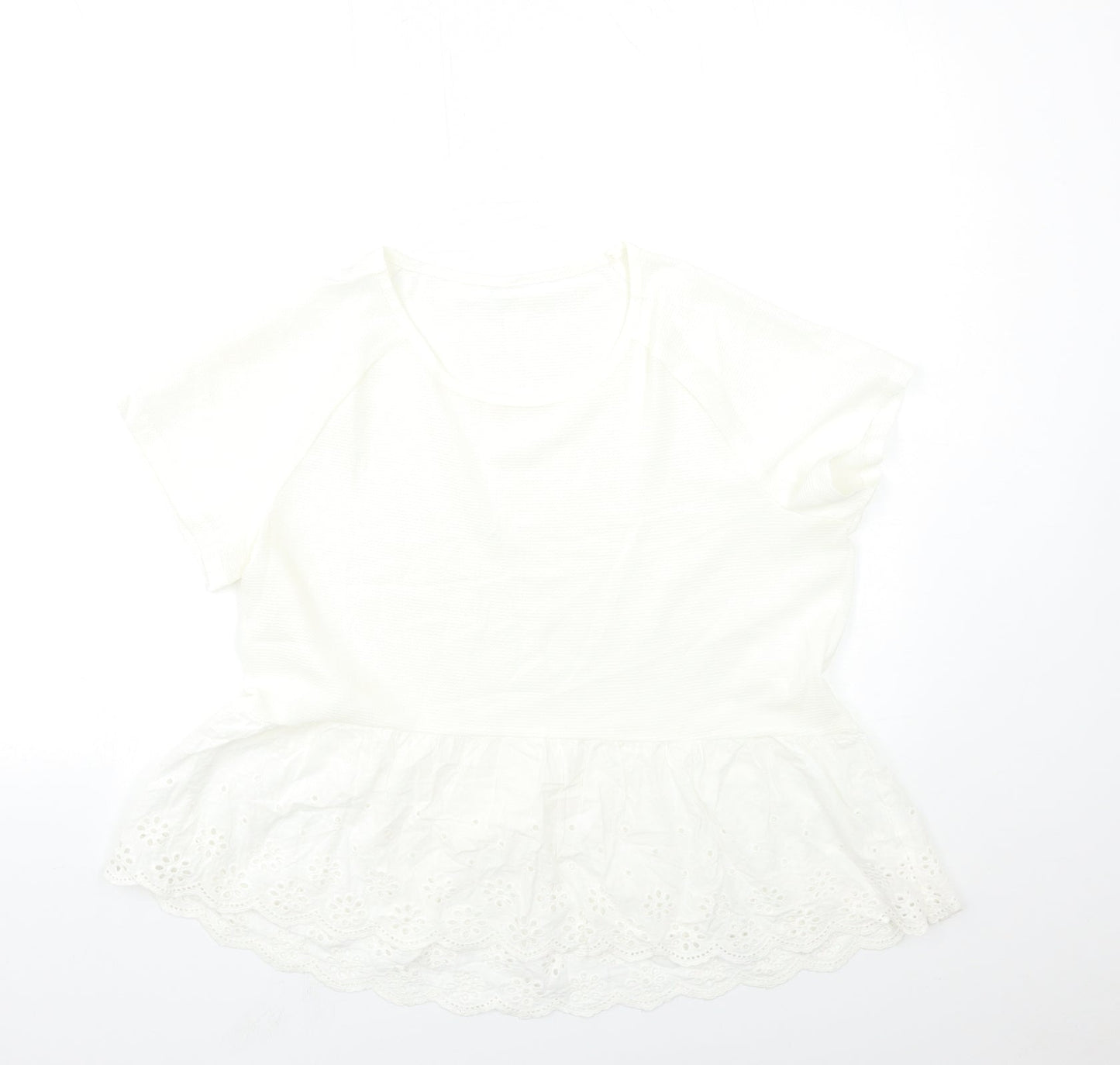 SheIn Womens White   Basic T-Shirt Size L