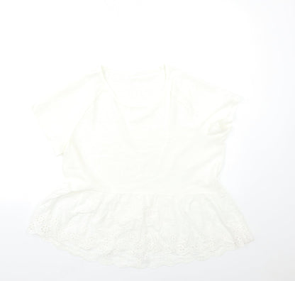 SheIn Womens White   Basic T-Shirt Size L