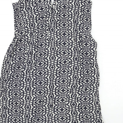luzuz Womens Black Geometric  Basic Tank Size 6